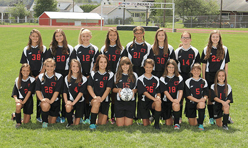 2016-2017 Junior High Girls Soccer team