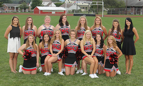 2016-2018 Varsity Cheer team