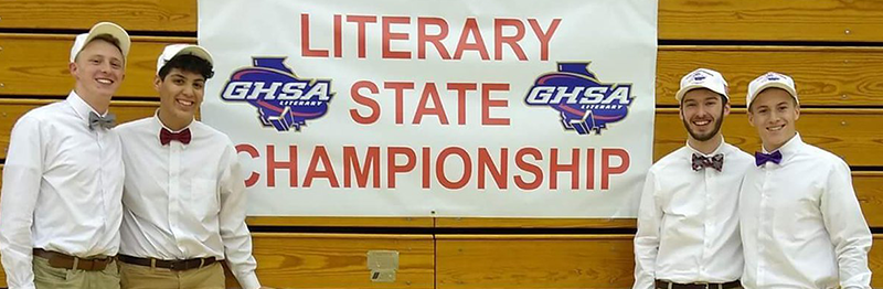 The Boys Quartet State Champions at the GHSA State Literary Meet
