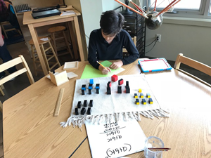 student learning algebra