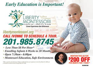 Early Education is Important. Call Ivonne to schedule a tour. 201-985-8745.