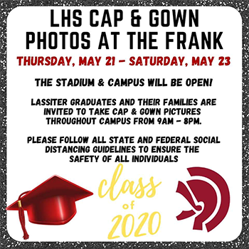 Cap and Gown Photos at the Frank flyer