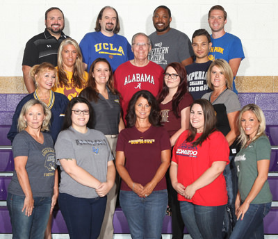 English department staff members pose together