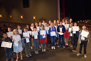 Participating students in the district spelling bee
