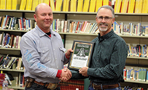 Mr. Klump receiving service award